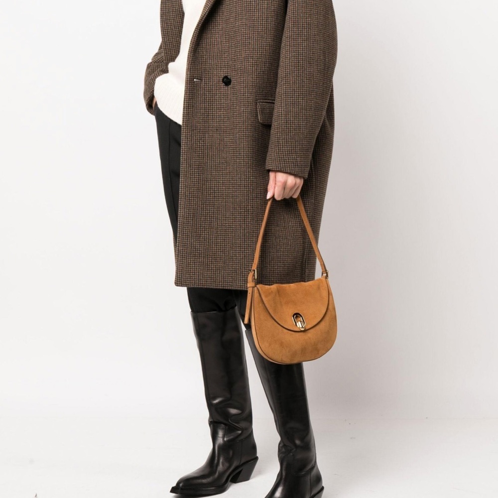 Savette Small Tondo Hobo Bag - Saddle Suede - Picture 7 of 10